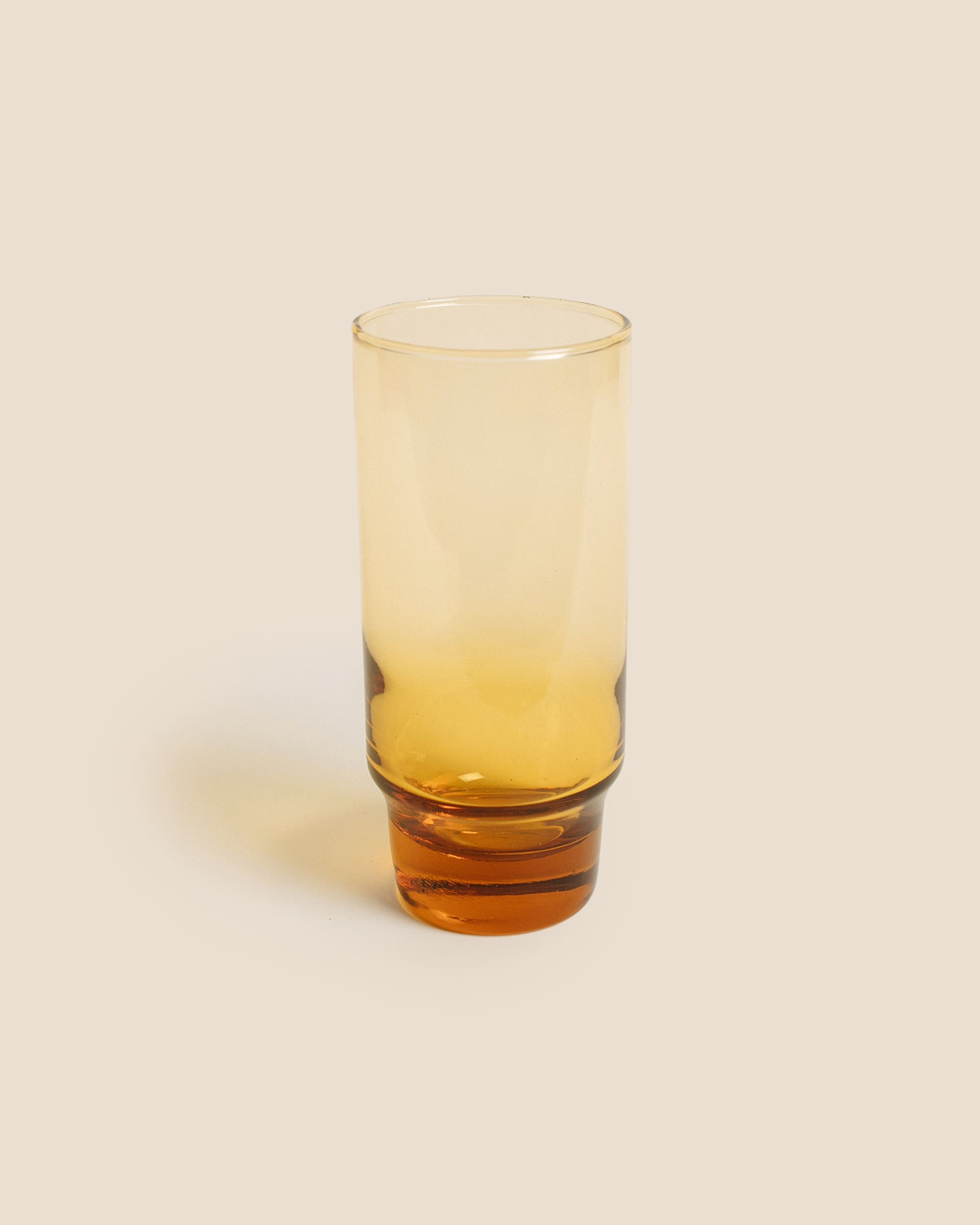 Collected by Badlands Vintage Amber Glass Highball